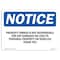 Signmission OSHA Notice, 5" Height, Property Owner Is Not Responsible For Any Sign, 7" X 5", Landscape OS-NS-D-57-L-17900 - alternate 1